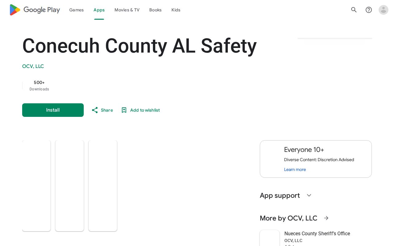 Conecuh County AL Safety app release mugshot channel limitation